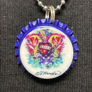 Heart Snakes BottleCap Necklace (8)